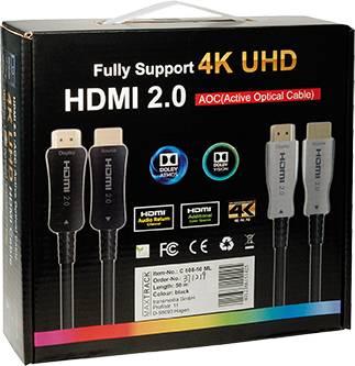 Maxtrack HDMI Csatlakozókábel HDMI-A dugó, HDMI-A dugó 50.00 m Fekete C 508-50 ML Ultra HD (4k) HDMI 4. kép