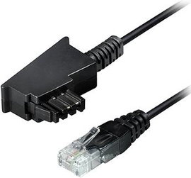 Maxtrack Telefon Csatlakozókábel [1x TAE-F dugó - 1x LAN (10/100 MBit/s)] 3.0 m Fekete