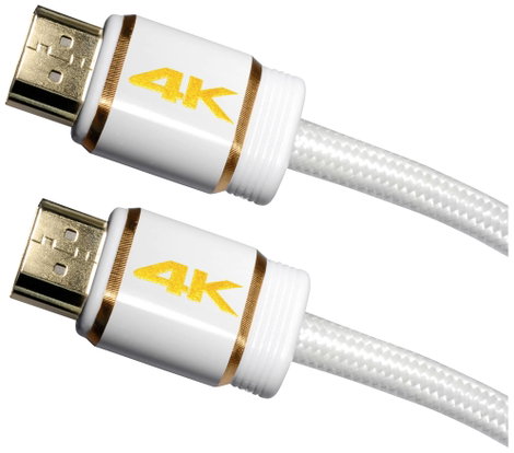 Maxtrack HDMI Csatlakozókábel HDMI-A dugó, HDMI-A dugó 3.00 m Fehér C 216-3 L Ultra HD (4k) HDMI HDM