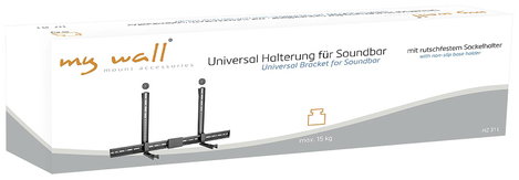 My Wall HZ 31 L Soundbar tartó Merev Fekete 1 db 5. kép