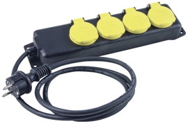 Heitronic 45058 Elosztó kapcsoló nélkül Fekete/sárga Gyermekvédelem