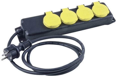 Heitronic 45058 Elosztó kapcsoló nélkül Fekete/sárga Gyermekvédelem