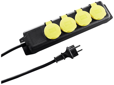 Heitronic 45058 Elosztó kapcsoló nélkül Fekete/sárga Gyermekvédelem 4. kép