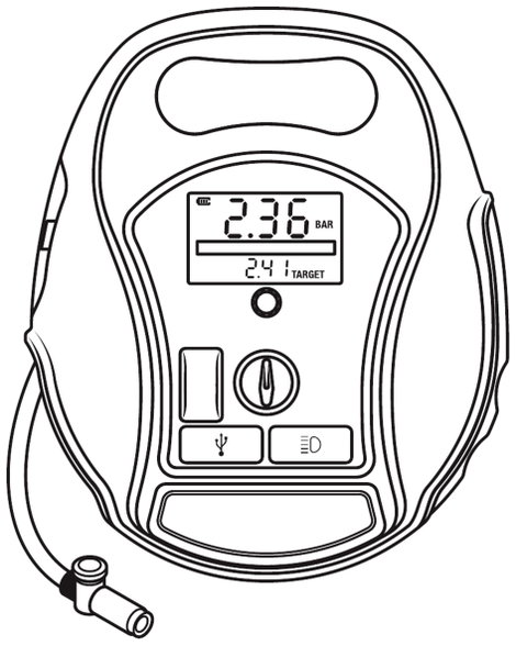 OSRAM OTIR6000 Kompresszor TYREinflate 6000 5.5 bar Automatikus kikapcsolás, Digitális kijelző, Munk 35. kép