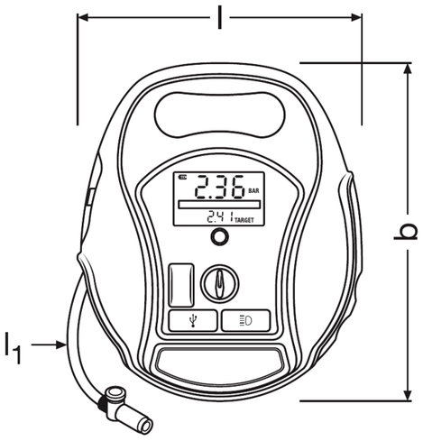 OSRAM OTIR6000 Kompresszor TYREinflate 6000 5.5 bar Automatikus kikapcsolás, Digitális kijelző, Munk 36. kép