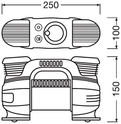 OSRAM OTI830 Kompresszor TYREinflate 830 5.5 bar Automatikus kikapcsolás, Digitális kijelző, Munkalá 10. kép