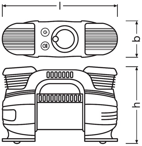 OSRAM OTI830 Kompresszor TYREinflate 830 5.5 bar Automatikus kikapcsolás, Digitális kijelző, Munkalá 12. kép
