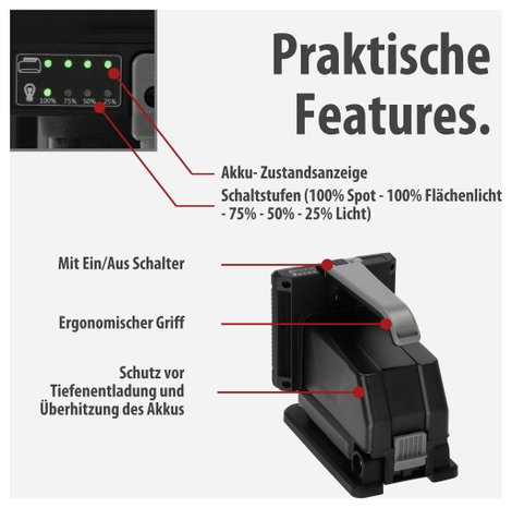 Brennenstuhl Multi Battery HL 3000 Akkus építkezési fényszóró 2160 lm 1173730000 4. kép