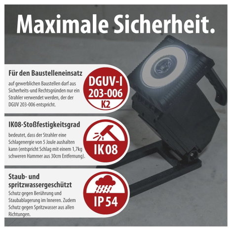 Brennenstuhl Multi Battery HL 3000 Akkus építkezési fényszóró 2160 lm 1173730000 6. kép