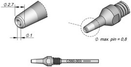 JBC Tools C560003 Kiforrasztó hegy Hegy méret 2.7 mm Tartalom, tartalmi egységek rendelésenként 1 db