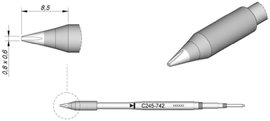 JBC Tools C245742 Forrasztóhegy Véső forma, egyenes Hegy méret 0.3 mm Csúcs hossza 9 mm Tartalom, ta