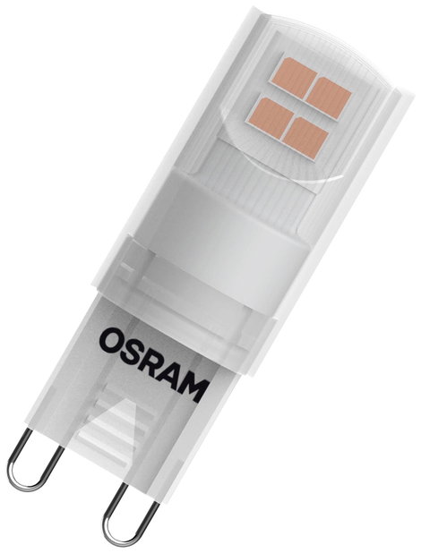 OSRAM 4058075757943 LED EEK F (A - G) G9 Speciális forma 1.9 W = 19 W Melegfehér (Ø x Ma) 15 mm x 15