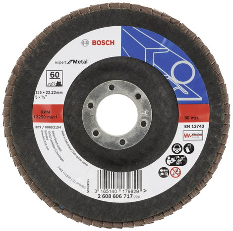 Bosch Accessories 2608606717 X551 Felületcsiszoló korong Ø 125 mm Furat átmérő 22.33 mm Acél 1 db