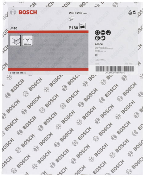 Bosch Accessories J410 2608605416 Csiszolólap Szemcsézet 180 (Sz x Ma) 230 mm x 280 mm 1 db 2. kép