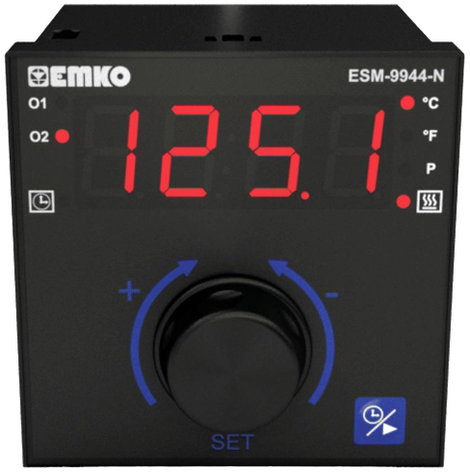Emko ESM-9944-N 2 pontos, P, PI, PD, PID Hőmérséklet szabályozó Pt100 -200 - +1700 °C Relé, 5 A (H x