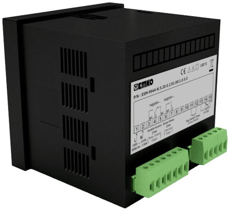 Emko ESM-9944-N 2 pontos, P, PI, PD, PID Hőmérséklet szabályozó Pt100 -200 - +1700 °C Relé, 5 A (H x 4. kép