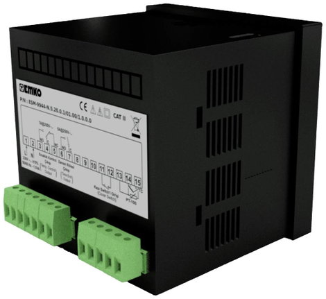 Emko ESM-9944-N 2 pontos, P, PI, PD, PID Hőmérséklet szabályozó Pt100 -200 - +1700 °C Relé, 5 A (H x 6. kép