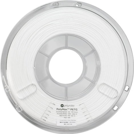 Polymaker PB02002 PolyMAX Tough 3D nyomtatószál PETG nagy merevség, hőálló, ütésálló 1.75 mm 750 g F 2. kép