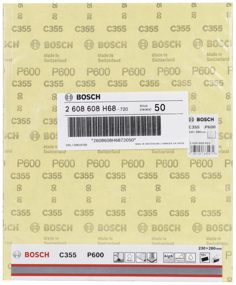 Bosch Accessories C355 2608608H68 Csiszolólap Szemcsézet 600 (Sz x Ma) 230 mm x 280 mm 1 db 2. kép
