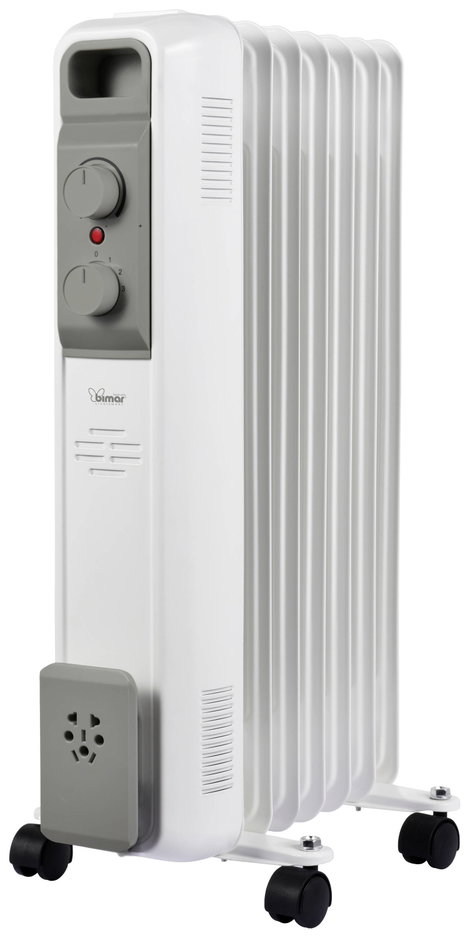 bimar S827 Olajradiátor 15 m² 600 W, 900 W, 1500 W Fehér, Szürke 2. kép