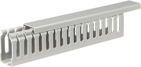 Sygonix SY-5045596 Kábelvezető csatorna (H x Sz x Ma) 2000 x 25 x 45 mm 1 db Szürke