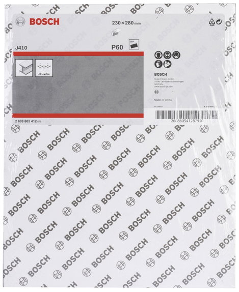 Bosch Accessories J410 2608605412 Csiszolólap Szemcsézet 60 (Sz x Ma) 230 mm x 280 mm 1 db 2. kép