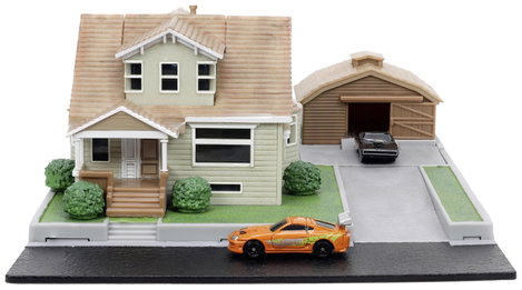 JADA TOYS F&F Nano Doms House Display Diorama 1:24 Autómodell 3. kép