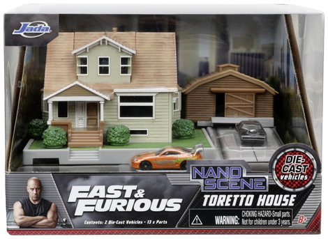 JADA TOYS F&F Nano Doms House Display Diorama 1:24 Autómodell 5. kép