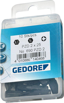 Gedore 685 4 S-010 Hatlap bit 4 mm Króm-vanádium acél 10 db
