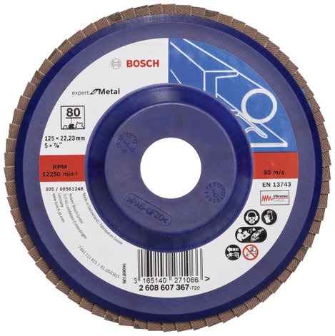Bosch Accessories 2608607367 X551 Felületcsiszoló korong Ø 125 mm Furat átmérő 22.33 mm Acél 1 db