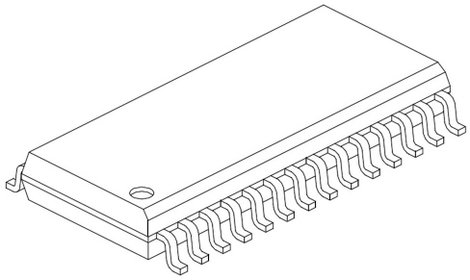 PIC processzor, ház típus: SOIC-28, Microchip Technology PIC16F886-I/SO 2. kép