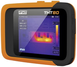 HT Instruments THT80 Hőkamera -20 - +550 °C 25 Hz Beépített digitális kamera, WiFi, Érintőképernyő