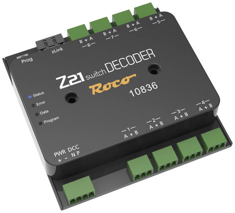 Roco 10836 Z21 switch Decoder Kapcsolás dekóder Modul