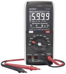 Digitális kézi multiméter CAT III 600 V, 6000 digit, Voltcraft VC272