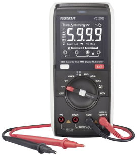 Digitális kézi multiméter CAT III 600 V, 6000 digit, Voltcraft VC292