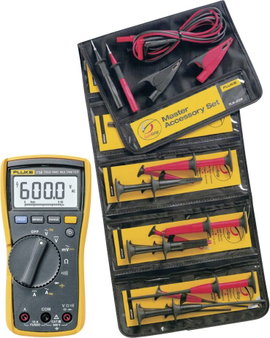 Digitális kézi multiméterkészlet, CAT III 600 V, Fluke FLK115/TLK-225-1