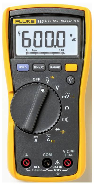 Digitális kézi multiméterkészlet, CAT III 600 V, Fluke FLK115/TLK-225-1 2. kép