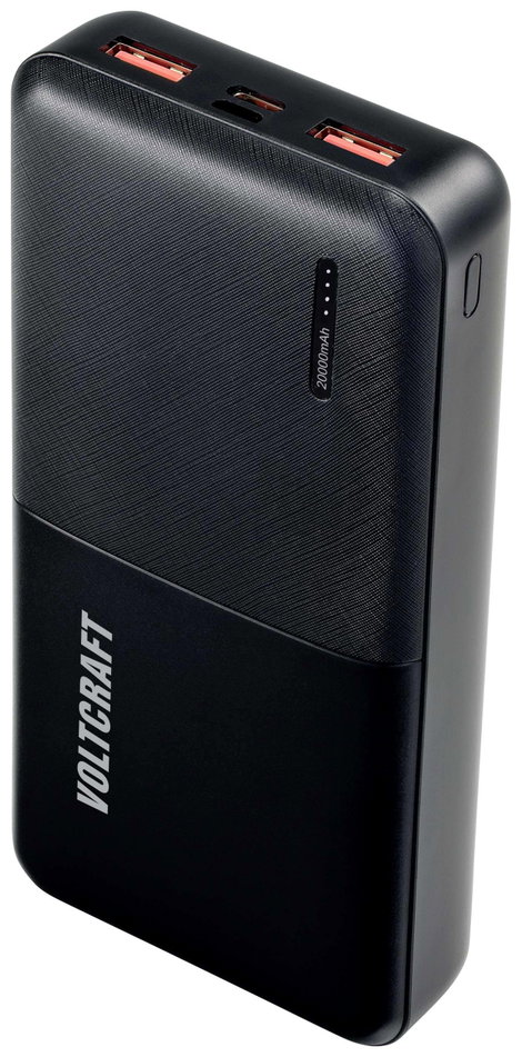 VOLTCRAFT PB-19C-M Powerbank 20000 mAh Power Delivery, Quick Charge LiPo Fekete 2. kép