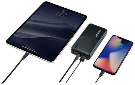 VOLTCRAFT PB-19C-M Powerbank 20000 mAh Power Delivery, Quick Charge LiPo Fekete 7. kép