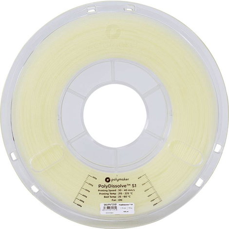 Polymaker PH01001 PolyDissolve™ S1 3D nyomtatószál PVA műanyag vízben oldódó 1.75 mm 750 g Natúr 1 d 2. kép