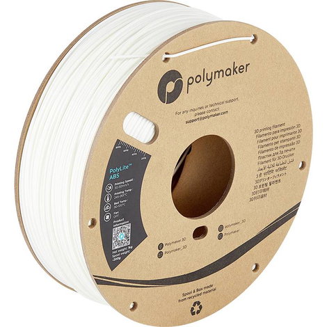 Polymaker PE01002 PolyLite 3D nyomtatószál ABS műanyag közel szagtalan 1.75 mm 1000 g Fehér 1 db 3. kép