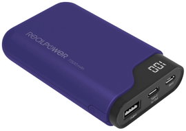 RealPower PB-7500C Powerbank 7500 mAh Lítiumion USB, USB-C® Navy kék