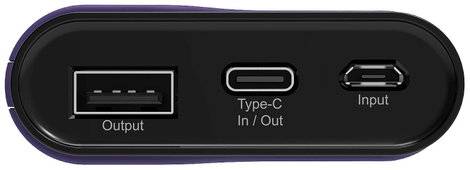 RealPower PB-7500C Powerbank 7500 mAh Lítiumion USB, USB-C® Navy kék 2. kép