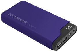 RealPower PB-15000C Powerbank 15000 mAh Lítiumion USB, USB-C® Navy kék