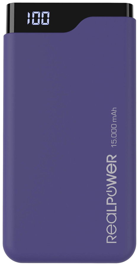 RealPower PB-15000C Powerbank 15000 mAh Lítiumion USB, USB-C® Navy kék 3. kép