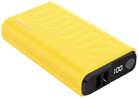 RealPower PB-20000 Power Pack Powerbank 20000 mAh Lítiumion USB, USB-C® Sárga 2. kép