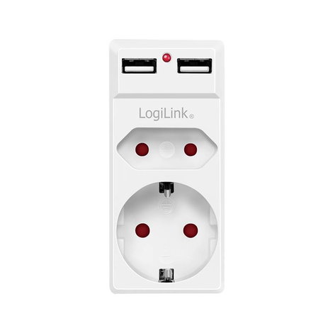 LogiLink PA0276 Csatlakozódoboz USB töltőkimenettel, Gyermekvédelem, Túlfeszültség elleni védelem IP 2. kép