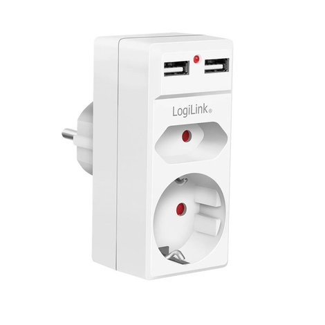 LogiLink PA0276 Csatlakozódoboz USB töltőkimenettel, Gyermekvédelem, Túlfeszültség elleni védelem IP 4. kép