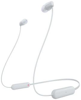 Sony WI-C100 In Ear headset Bluetooth® Stereo Fehér Headset, Személyre szabható hang, Hangerő szabál