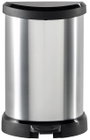 Curver DECO Bin 240568 Szemeteskuka 15 l (Sz x Ma x Mé) 303 x 448 x 268 mm Ezüst, Fekete 1 db bélyegkép